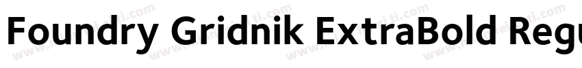 Foundry Gridnik ExtraBold Regular字体转换